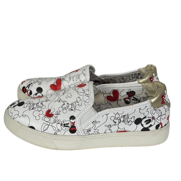Disney x Aldo True Original Slip On Sneaker Mickey Minnie Mouse Womens Sz 8 M - Picture 1 of 9